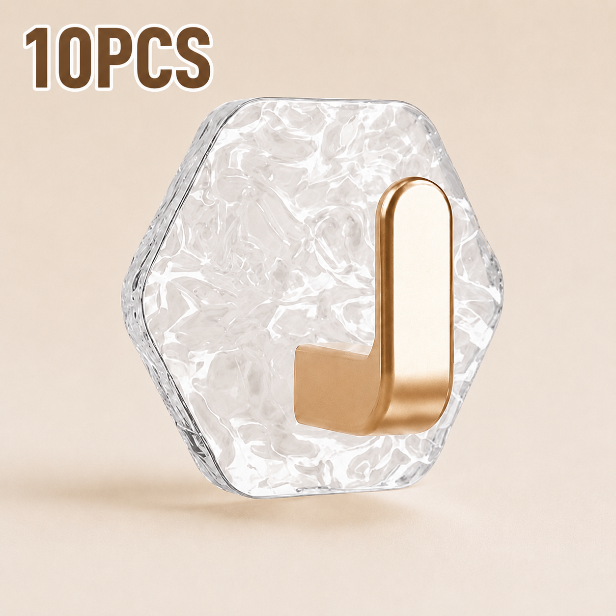 ✨Day Sale 50% OFF✨10 Pack Hexagonal Adhesive Wall Hooks – Waterproof Heavy Duty Hooks