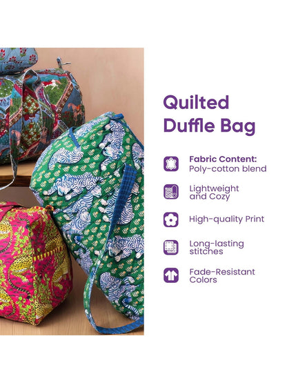 Magic Train Quilted Duffle Bag